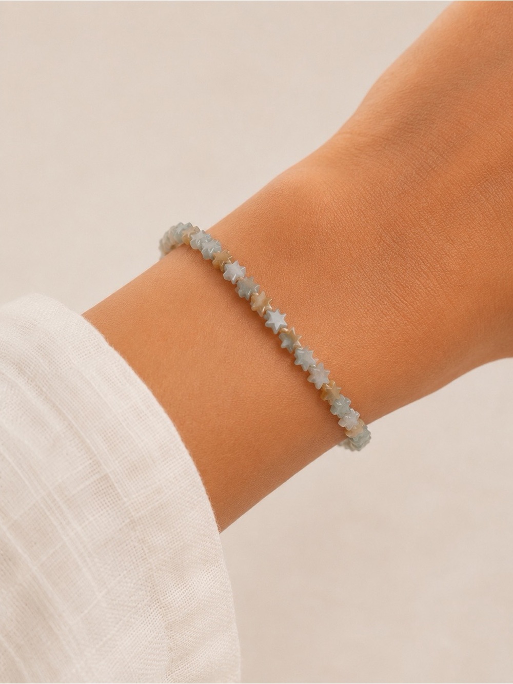 Amazonite Star Beaded Bracelet/Anklet - Made to Order